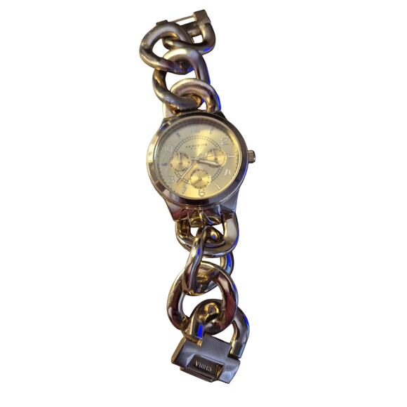 Akribox XXIV Ladies Watch Gold Tone Chain Link Bracelet BOHO Retro Classic Y2K - Picture 8 of 9
